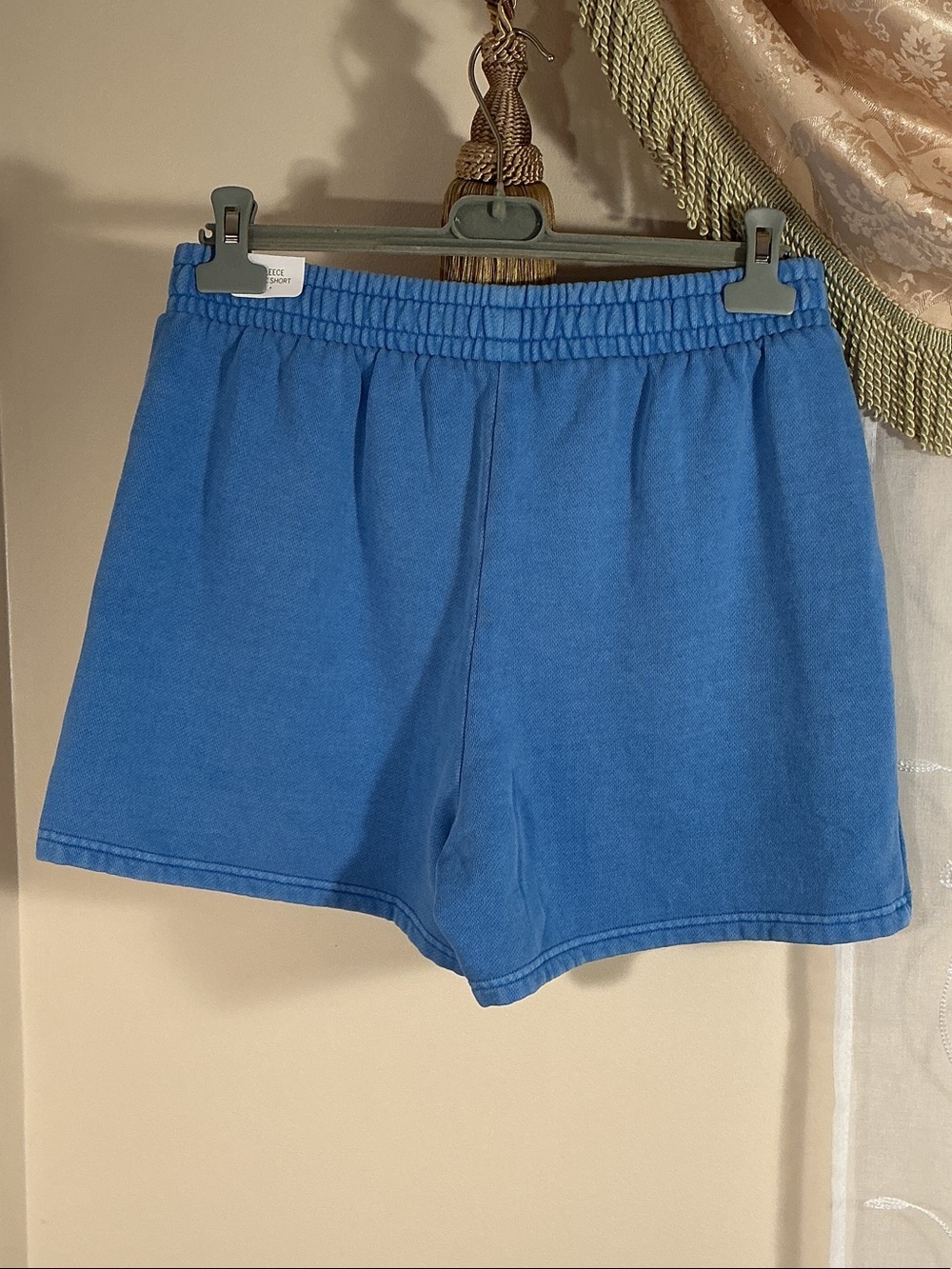 NWT Victoria’s Secret Pink Blue Shorts & Pockets & Drawstring Sz M Cotton Blend - Picture 3 of 10